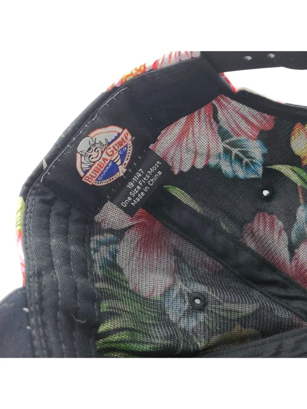 Bubba Gump Shrimp Company Hawaiian Floral Tropical Snapback Hat Embroidered
